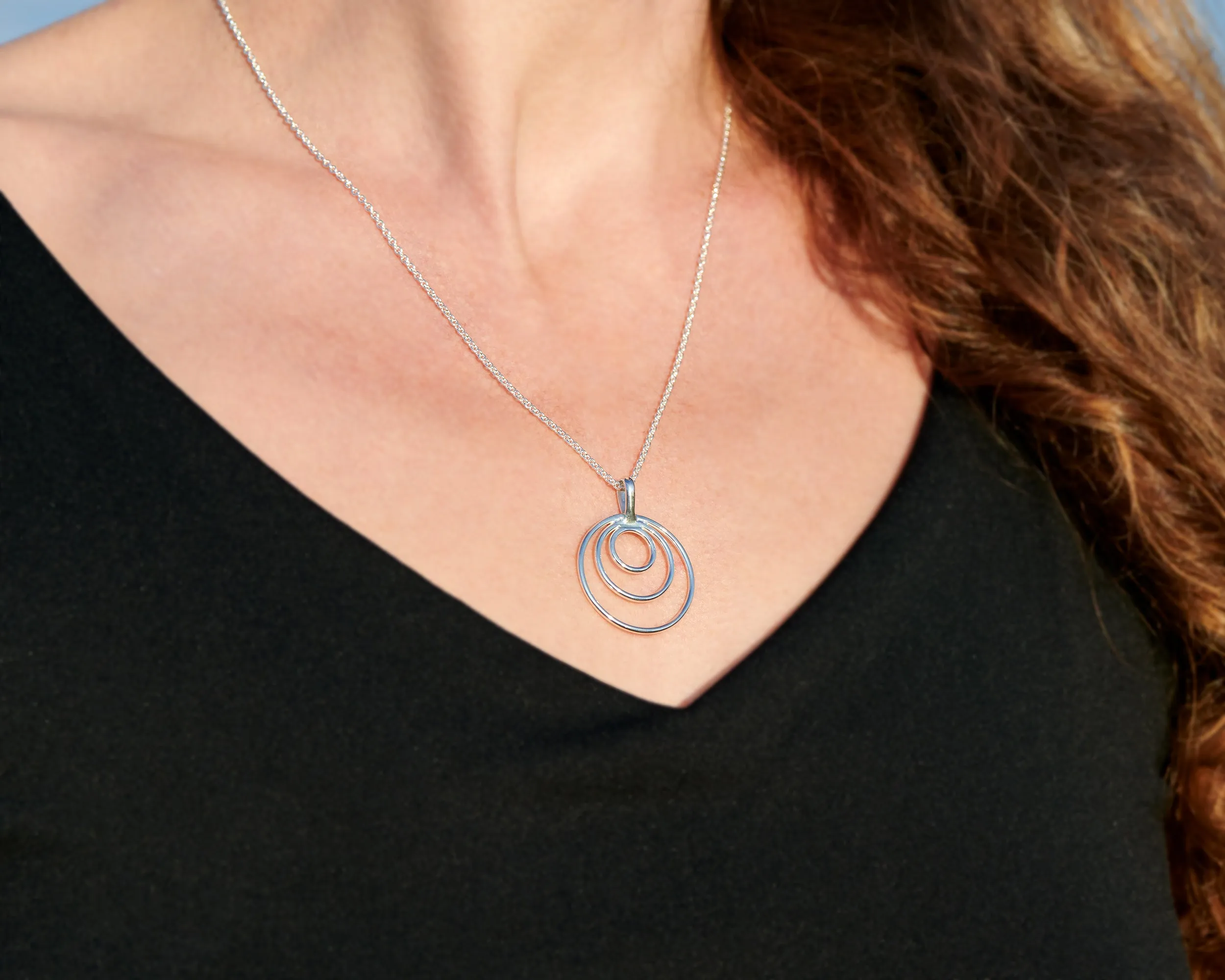 Silver Circles Necklace