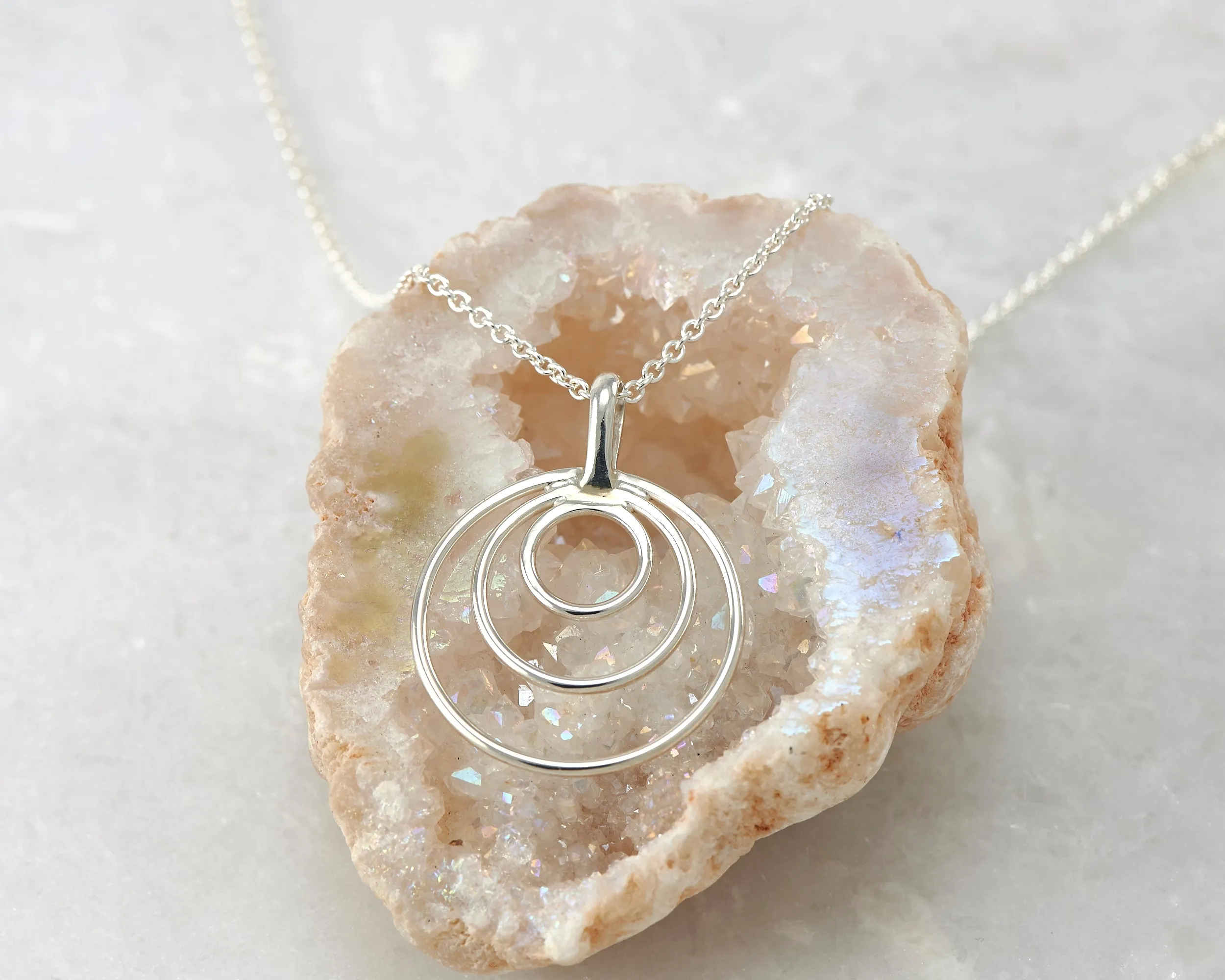 Silver Circles Necklace