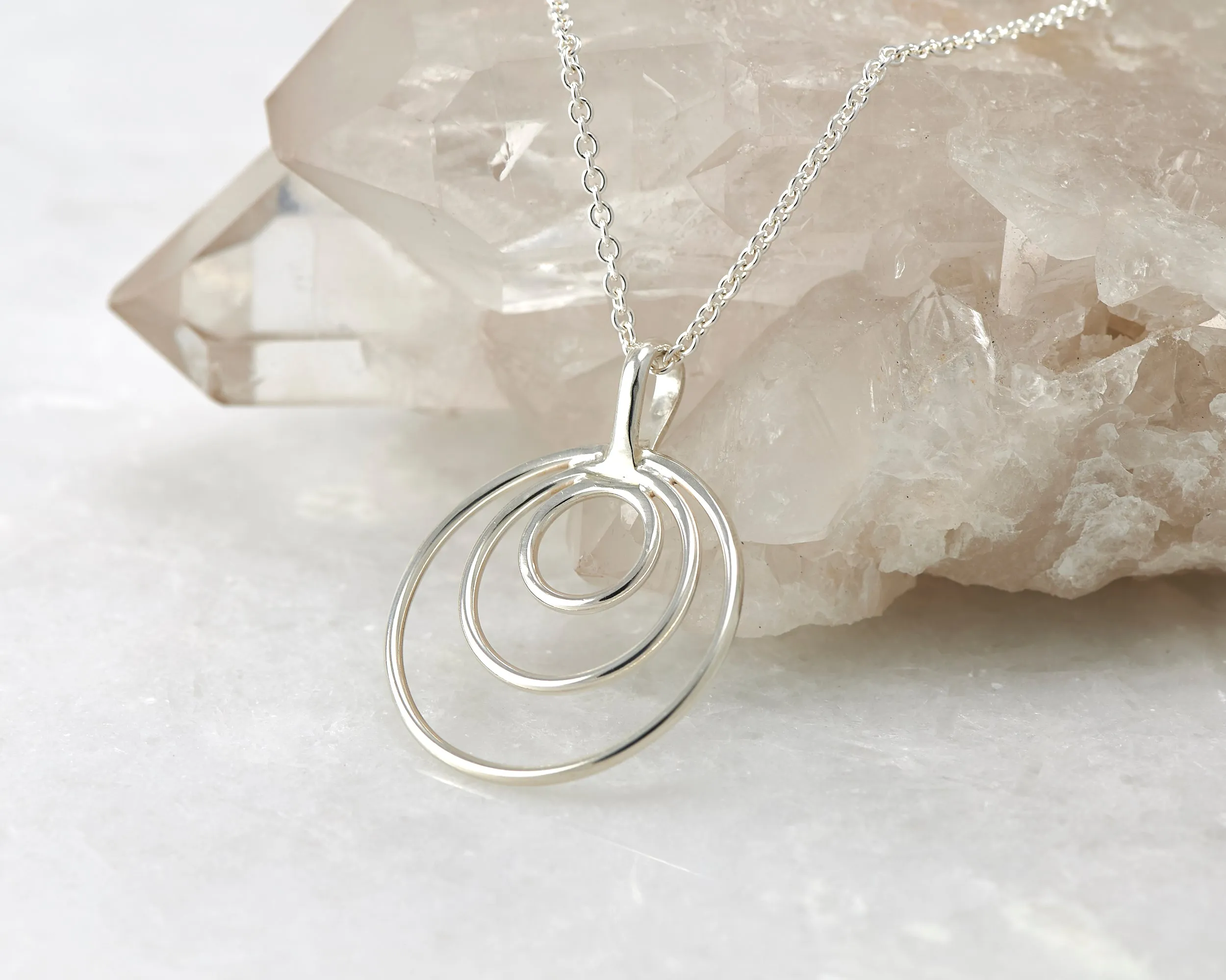 Silver Circles Necklace