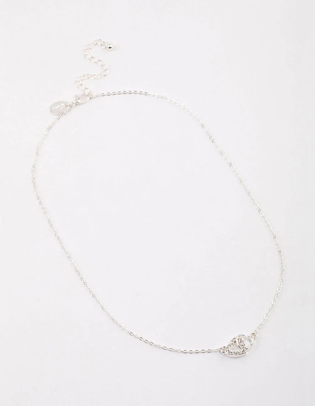Silver Linked Heart Necklace & Polishing Set