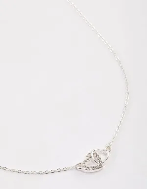 Silver Linked Heart Necklace & Polishing Set