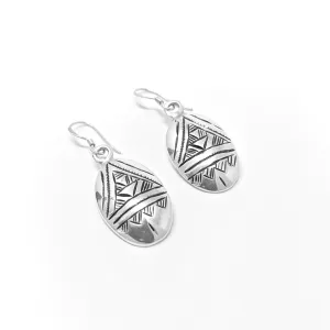 Silver Oval Earrings