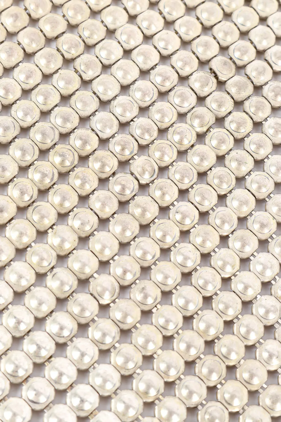 Silver Tone Mesh Bib Necklace