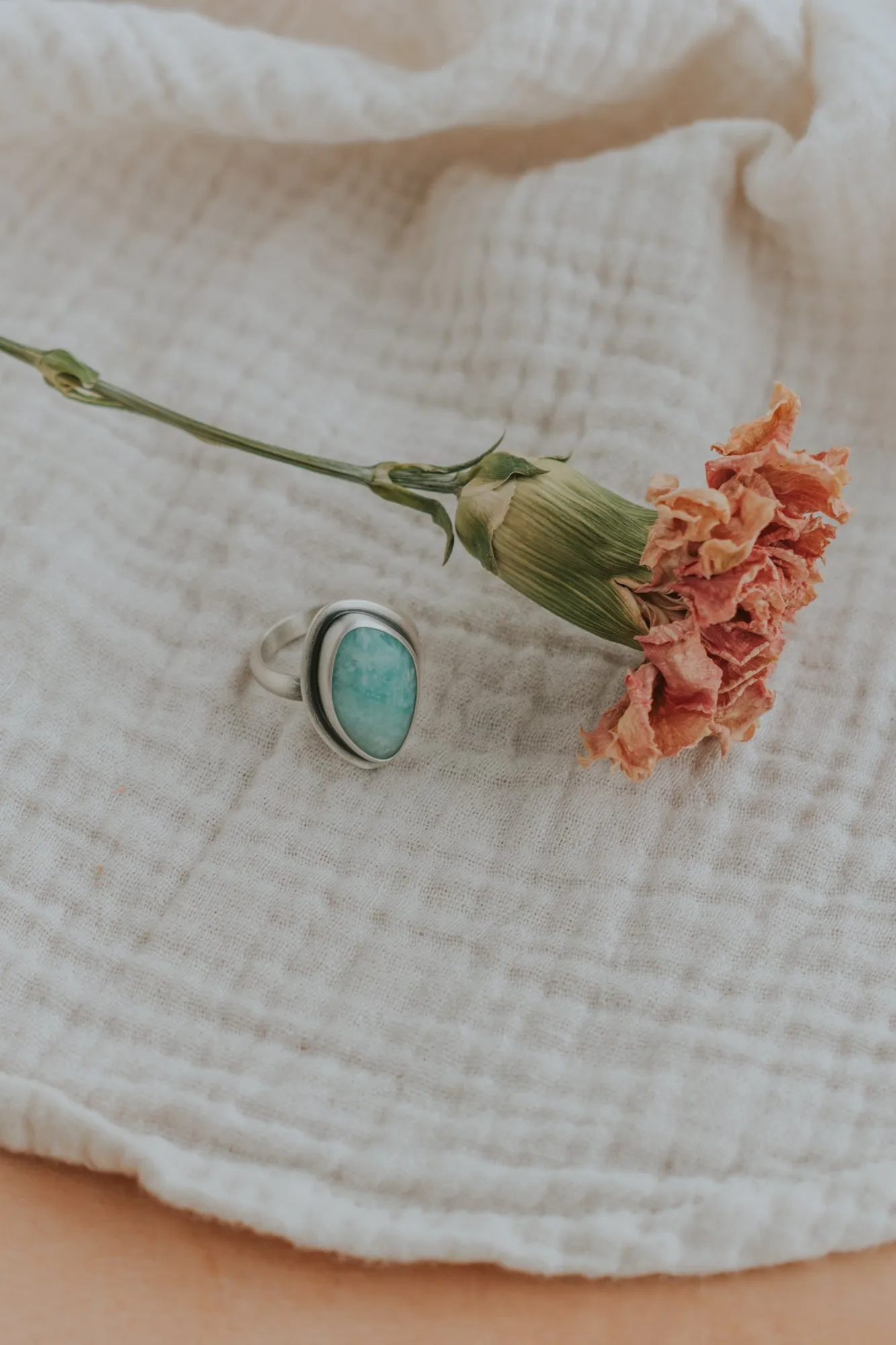 Simple Amazonite Ring - Size 7
