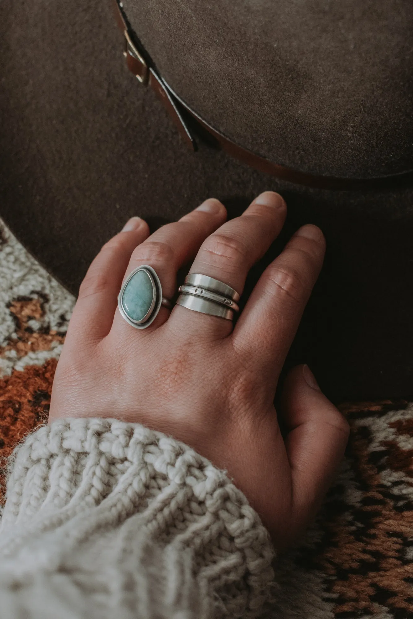 Simple Amazonite Ring - Size 7