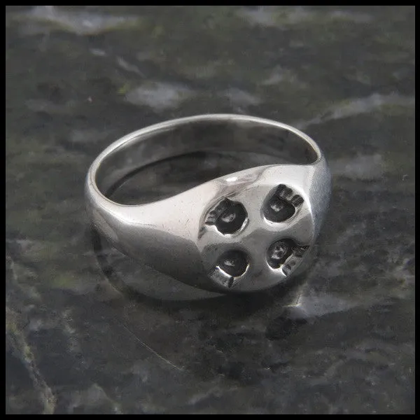Simple Celtic Cross Ring in Silver