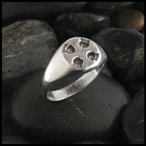 Simple Celtic Cross Ring in Silver