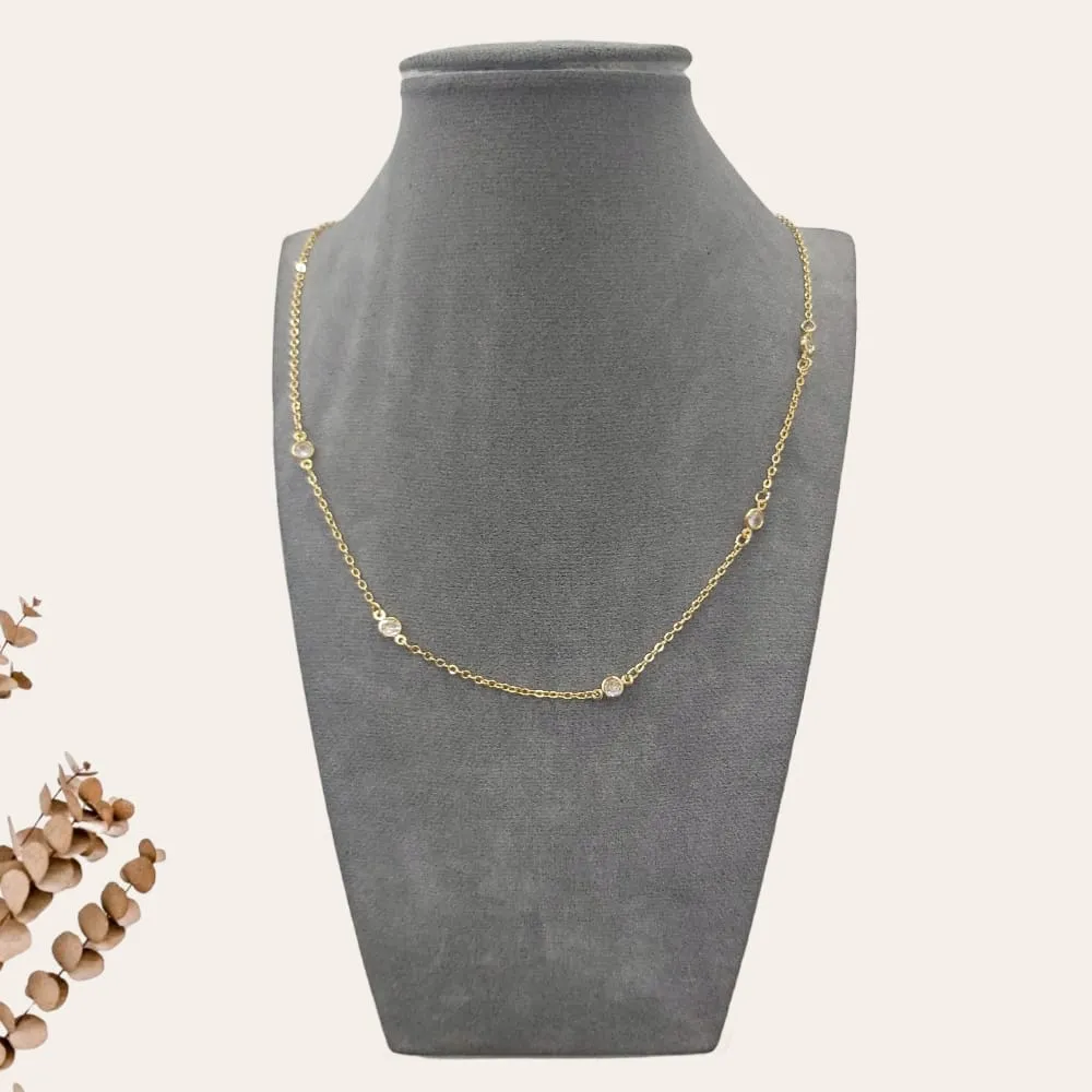Simple Circular Gold Chain Necklace