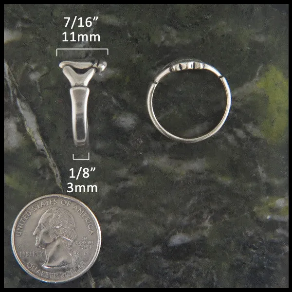 Simple Claddagh Ring in Silver