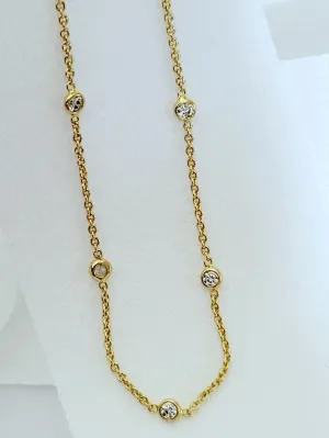 Simple CZ Inlay necklace