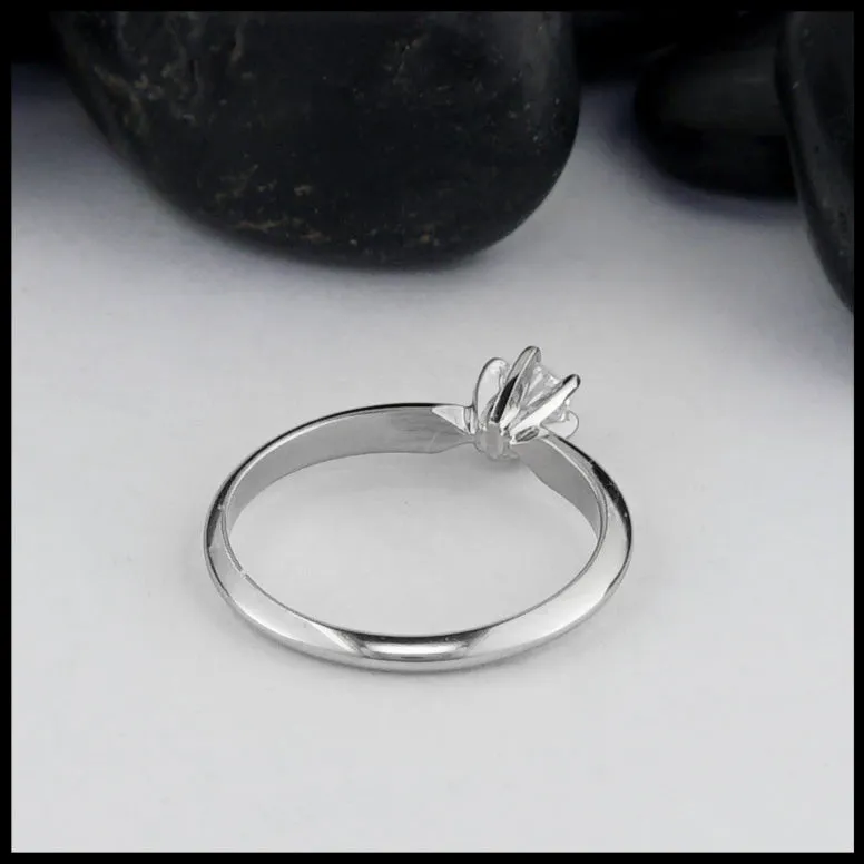 Simple Gold Ring with Reclaimed Diamond
