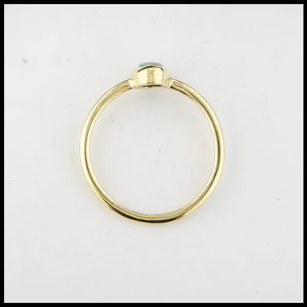 Simple Opal Ring in Yellow Gold
