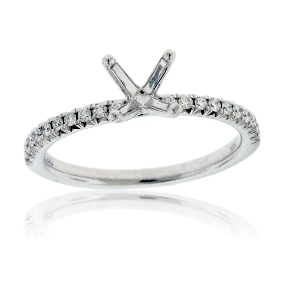 Simple Semi Mount .18ctw Diamond Ring