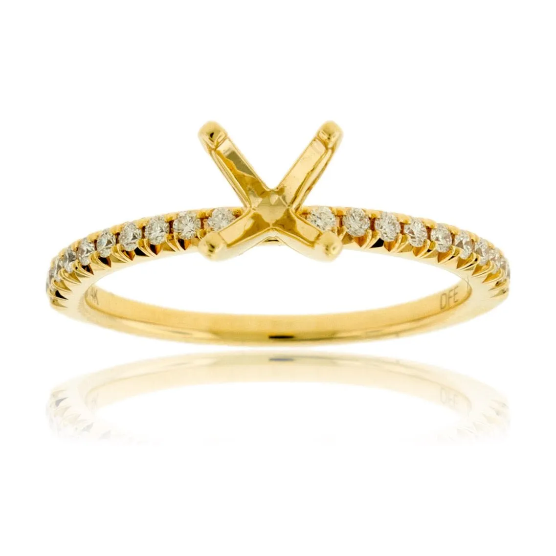 Simple Semi Mount .18ctw Diamond Ring
