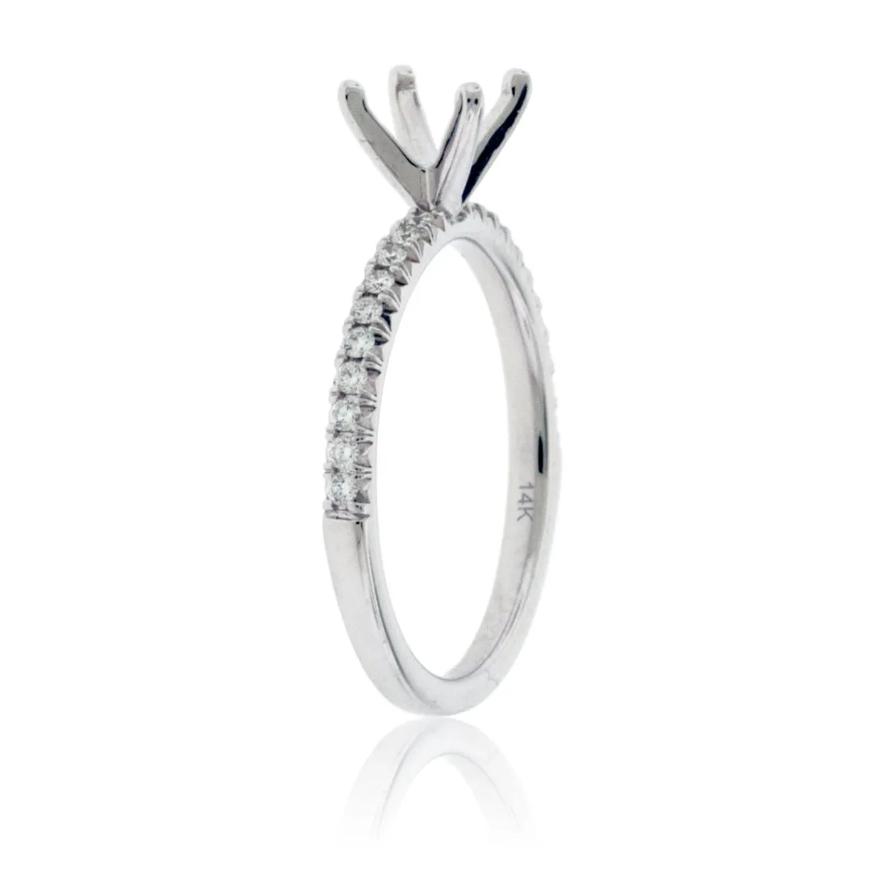 Simple Semi Mount .18ctw Diamond Ring