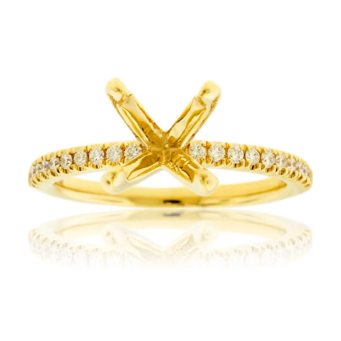 Simple Semi Mount Diamond Ring