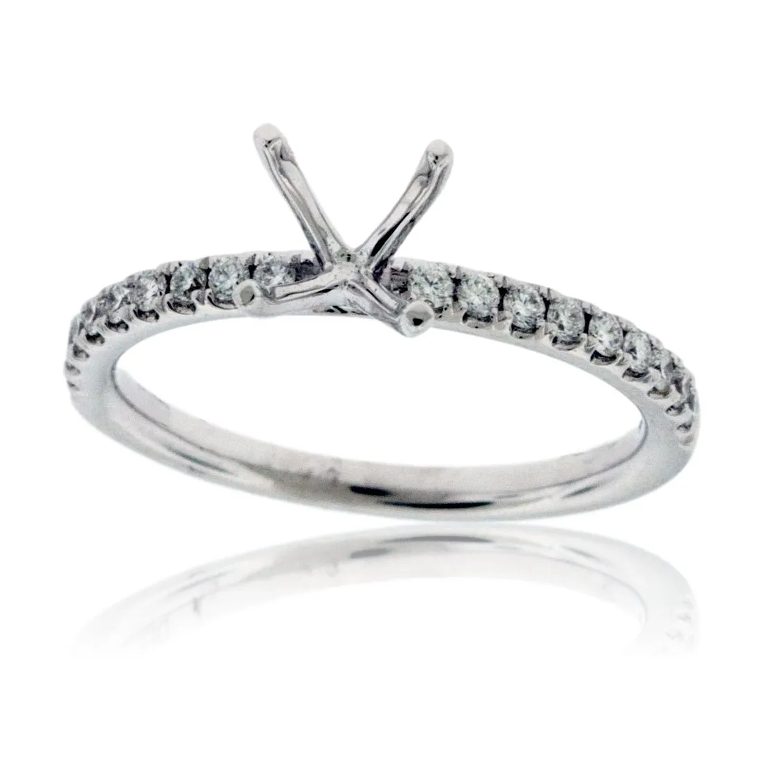 Simple Semi Mount Diamond Ring