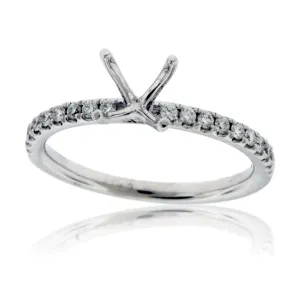 Simple Semi Mount Diamond Ring