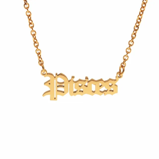 Simple Zodiac Sign Necklace