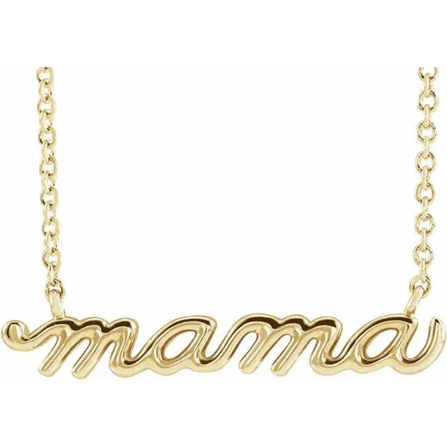 Sincerely, Springer's Mama Yellow Gold Necklace