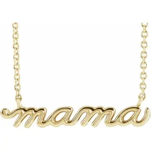 Sincerely, Springer's Mama Yellow Gold Necklace