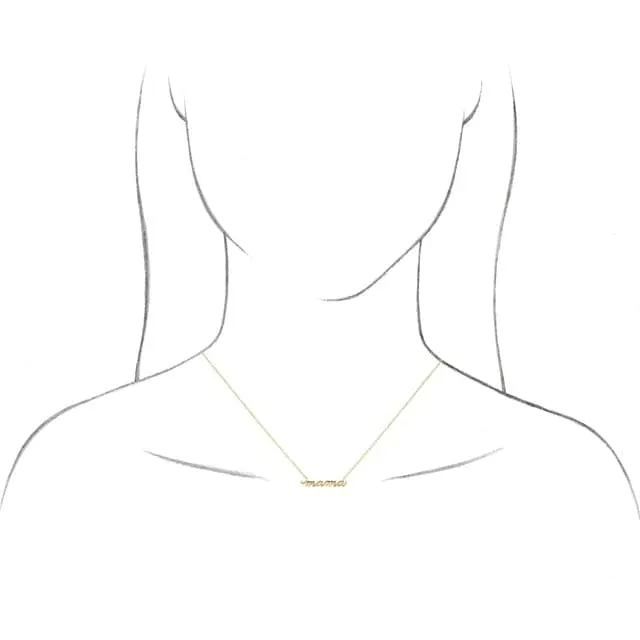 Sincerely, Springer's Mama Yellow Gold Necklace