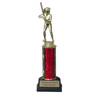 Softball / Baseball Trophy - Colored Column - Female