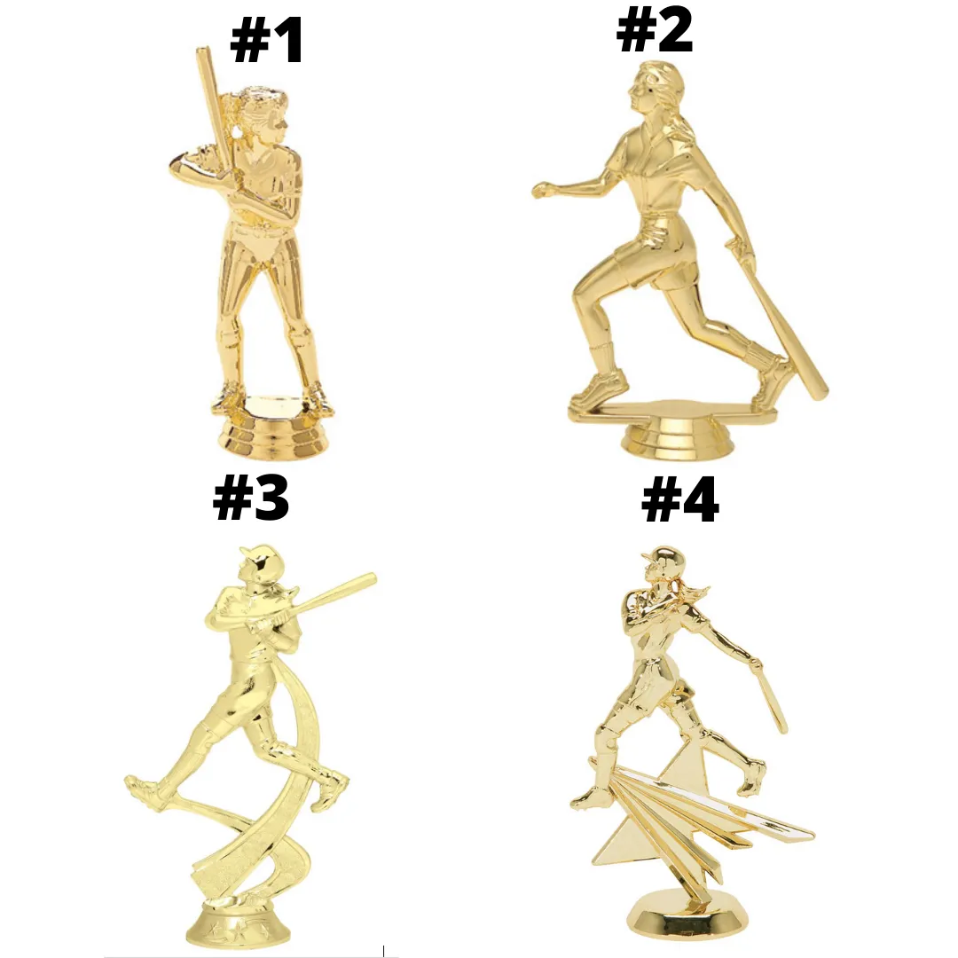 Softball / Baseball Trophy - Colored Column - Female