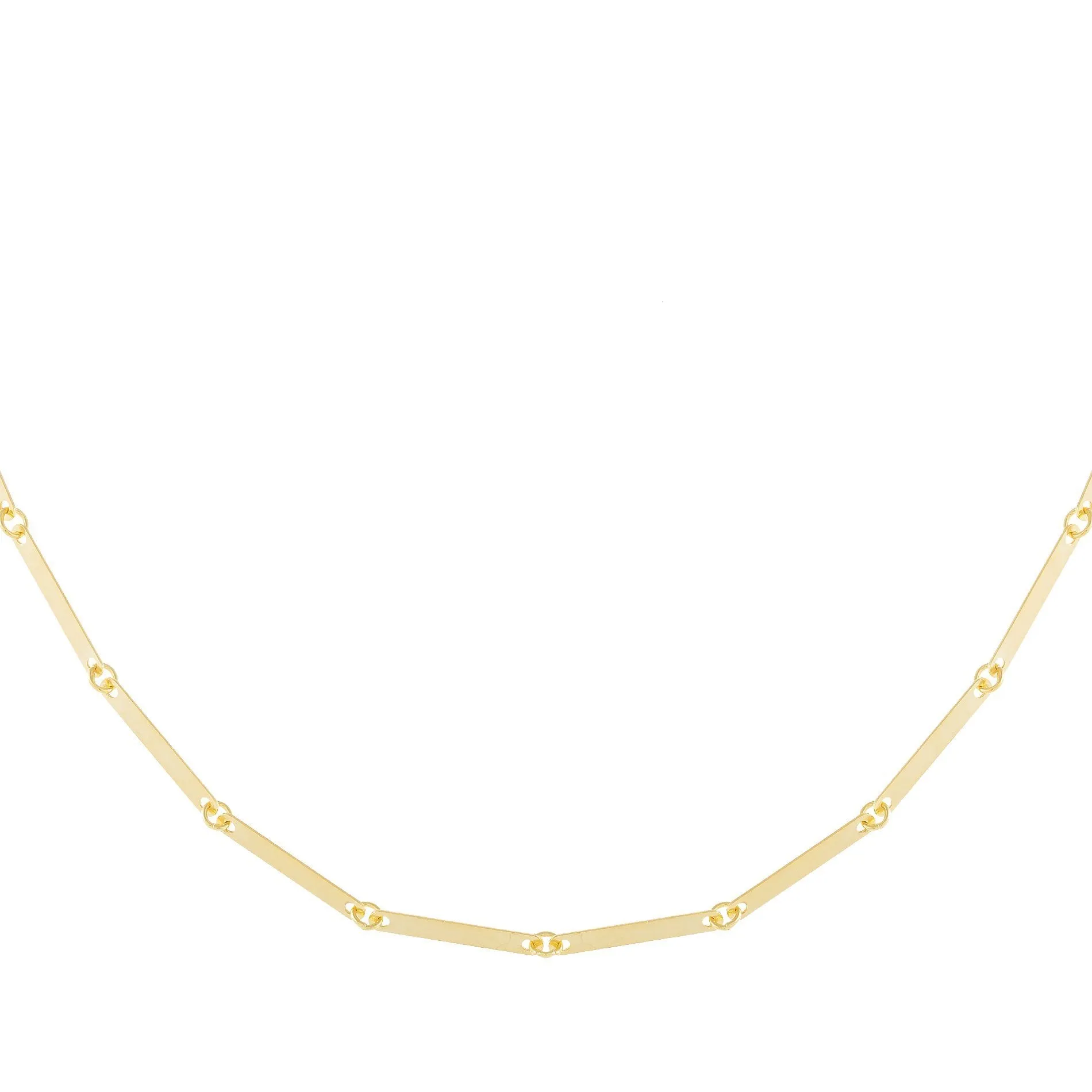 Solid Attached Bar Necklace