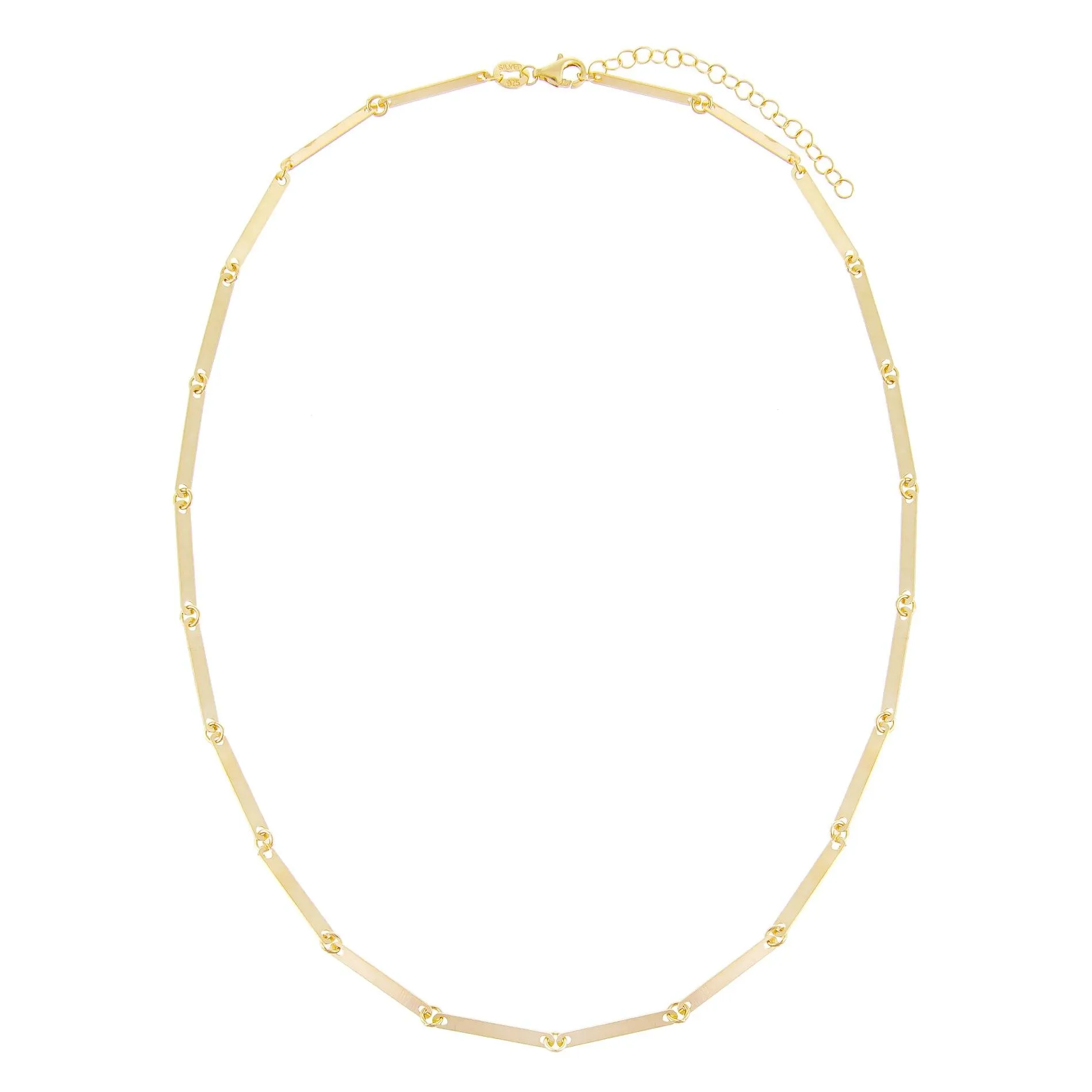 Solid Attached Bar Necklace