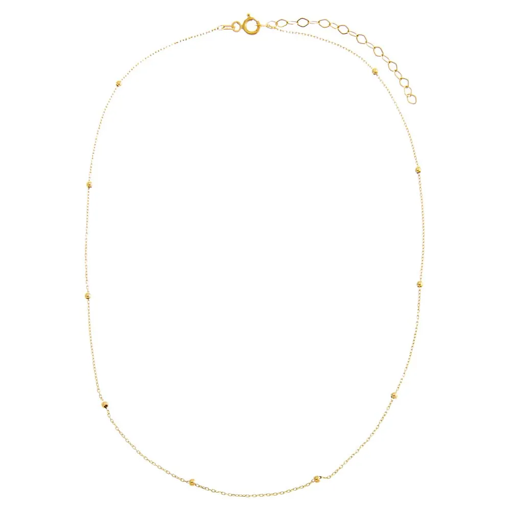 Solid Ball Chain Necklace 14K