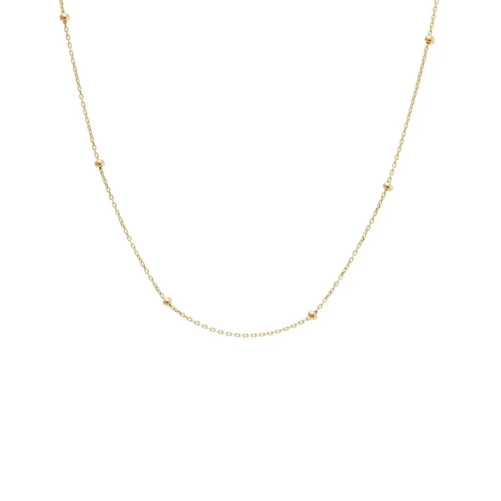 Solid Ball Chain Necklace 14K