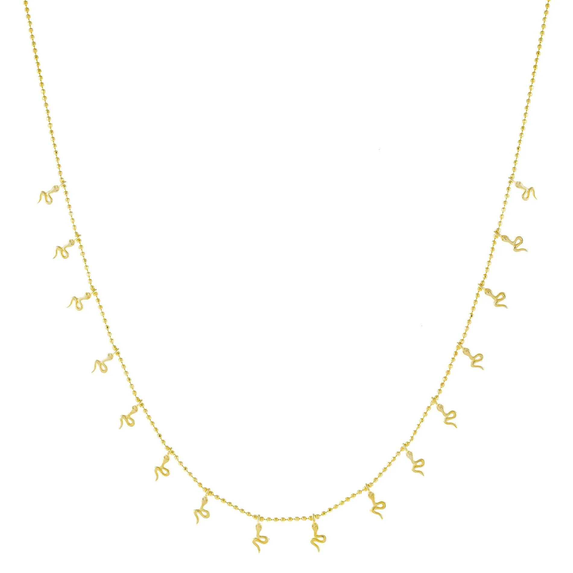 Solid Dangling Snakes Necklace