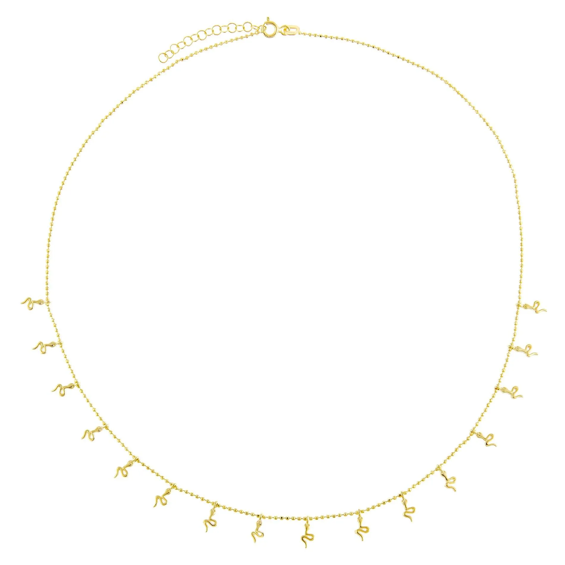 Solid Dangling Snakes Necklace