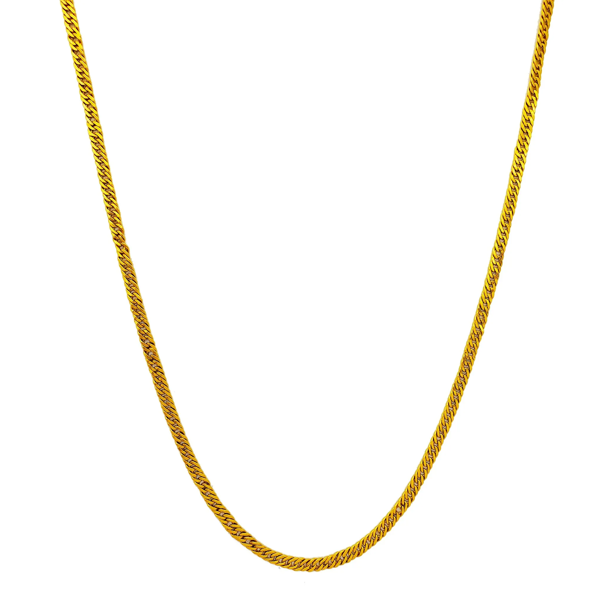 Solid Flat Miami Cuban Chain (24K)