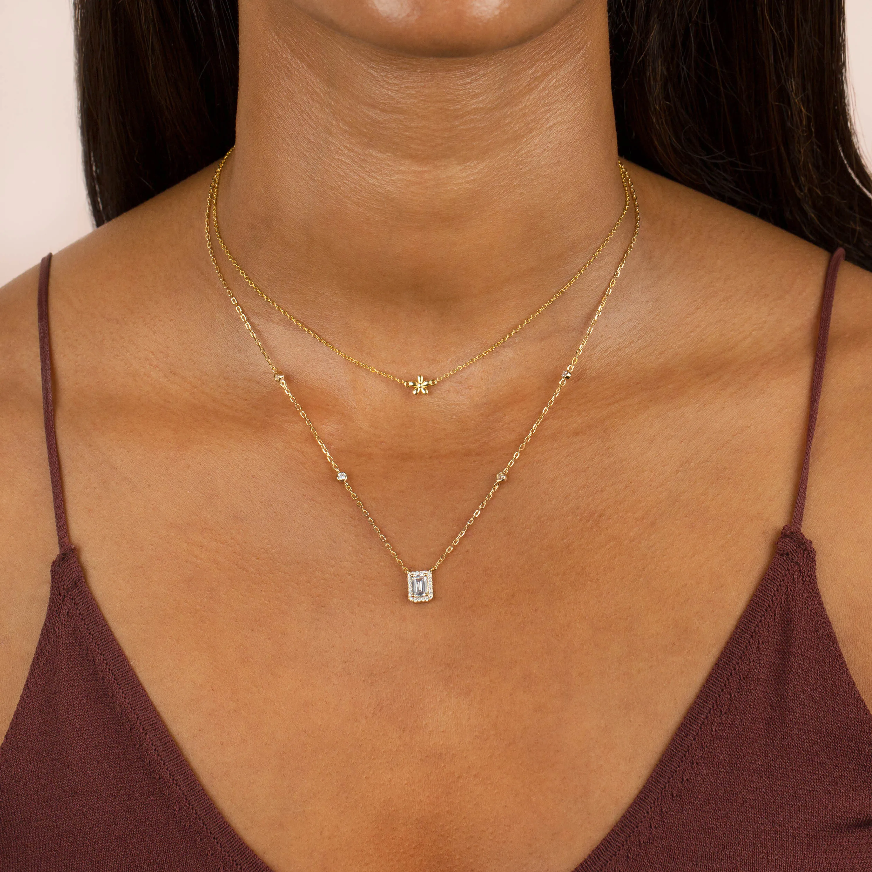 Solid Flower Necklace