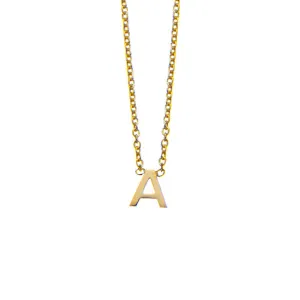 SOLID GOLD INITIAL NECKLACE