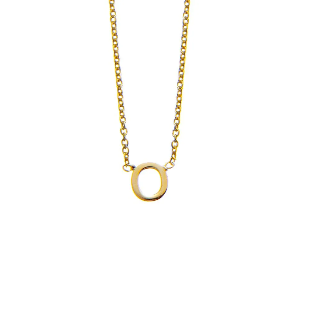SOLID GOLD INITIAL NECKLACE