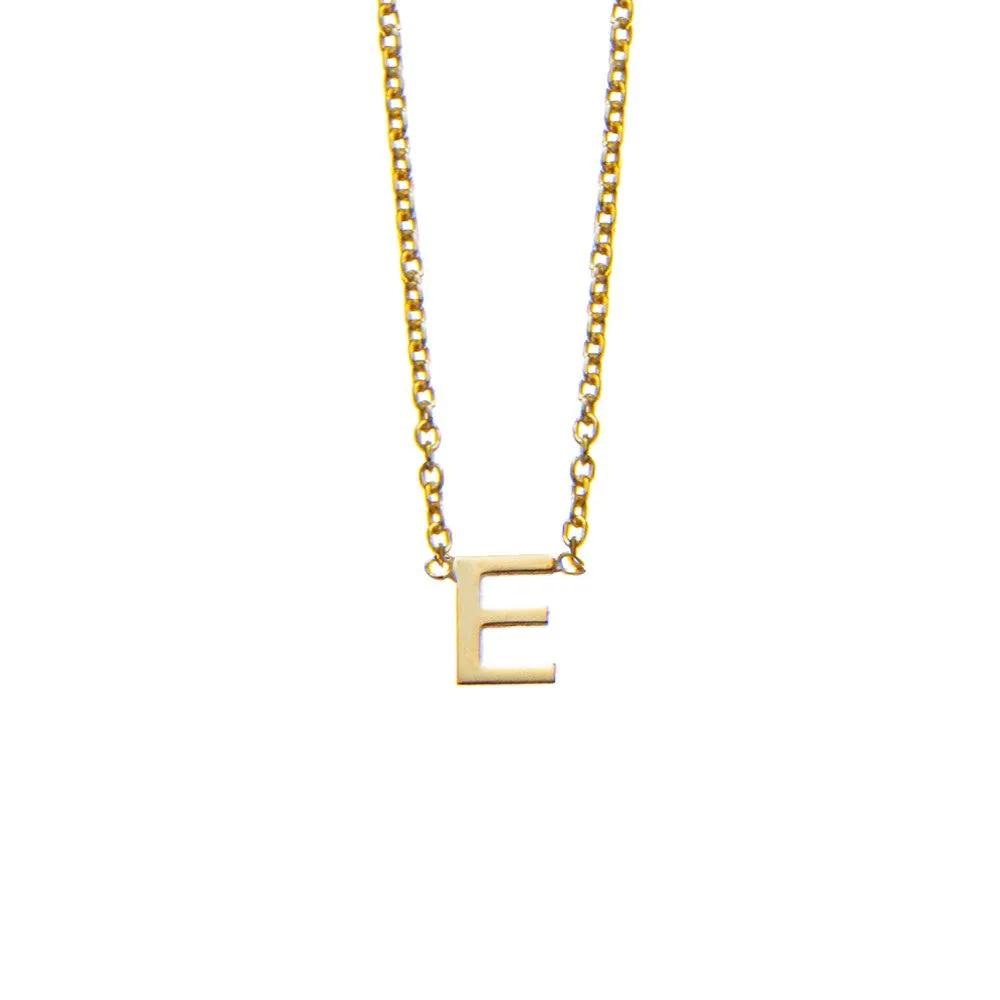 SOLID GOLD INITIAL NECKLACE