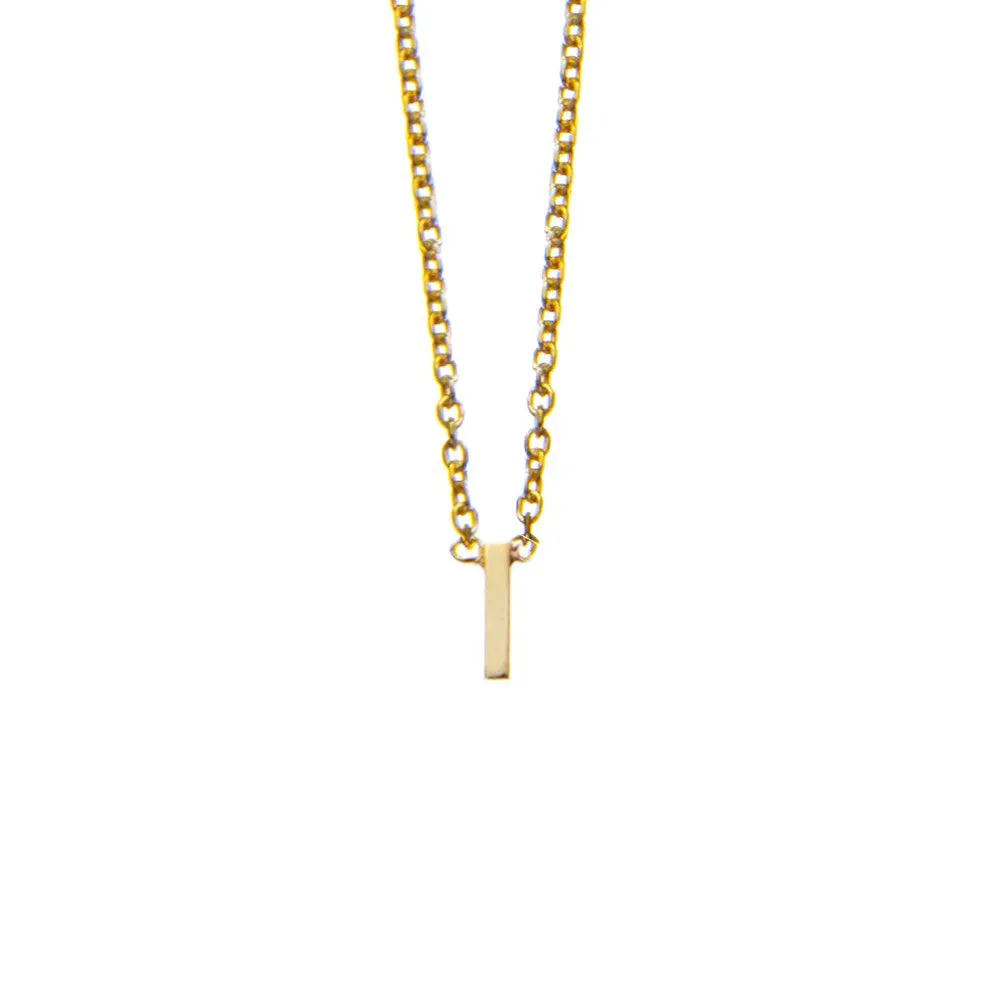 SOLID GOLD INITIAL NECKLACE