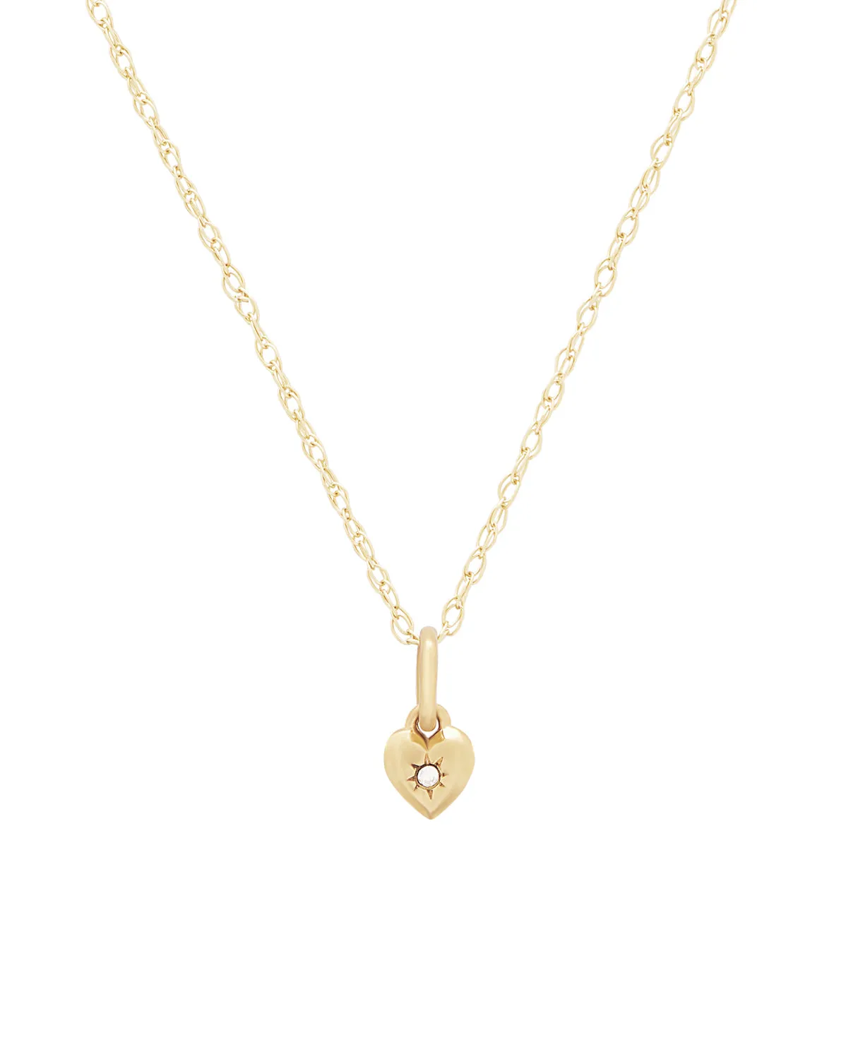 Solid Gold Mini Heart Necklace
