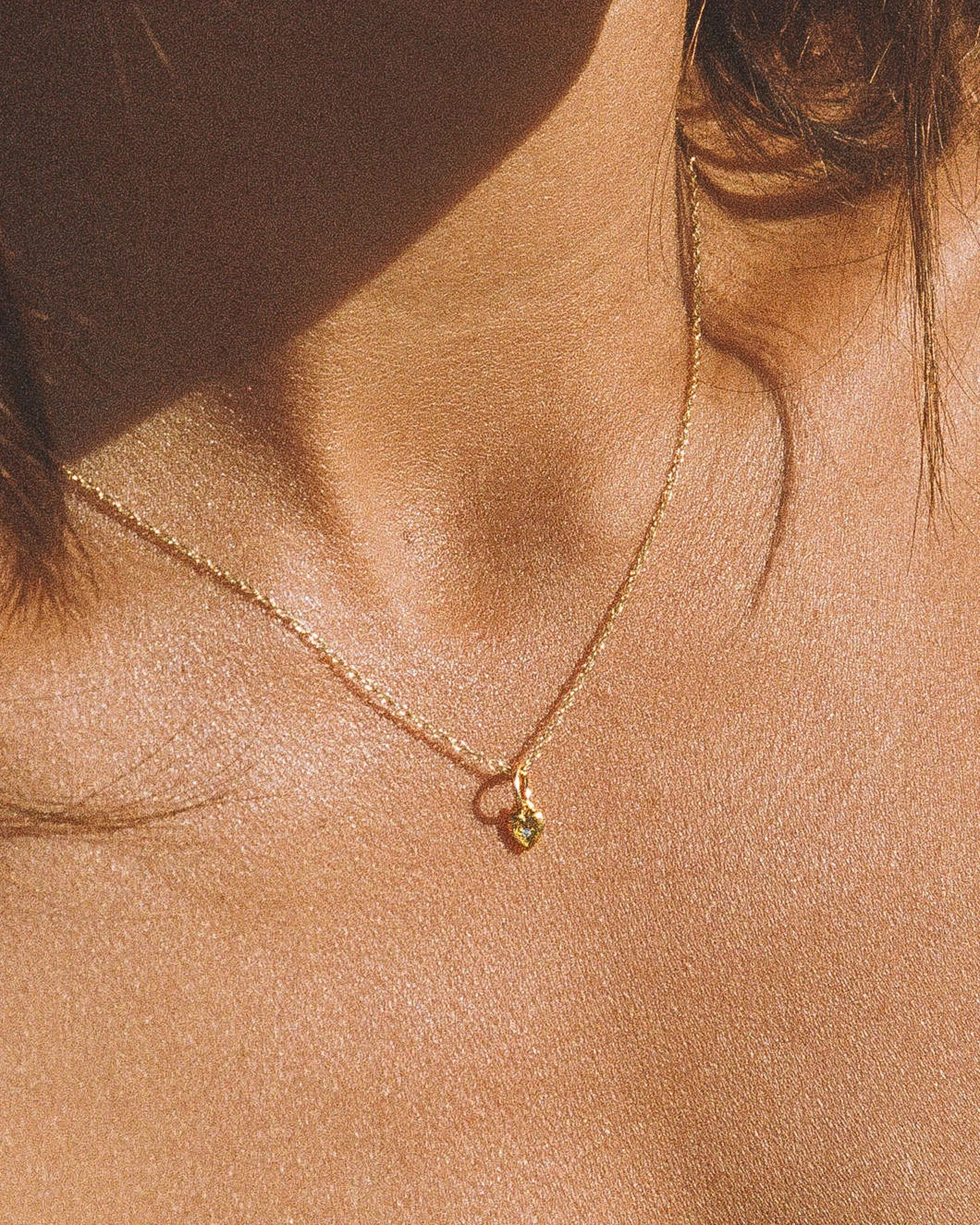Solid Gold Mini Heart Necklace