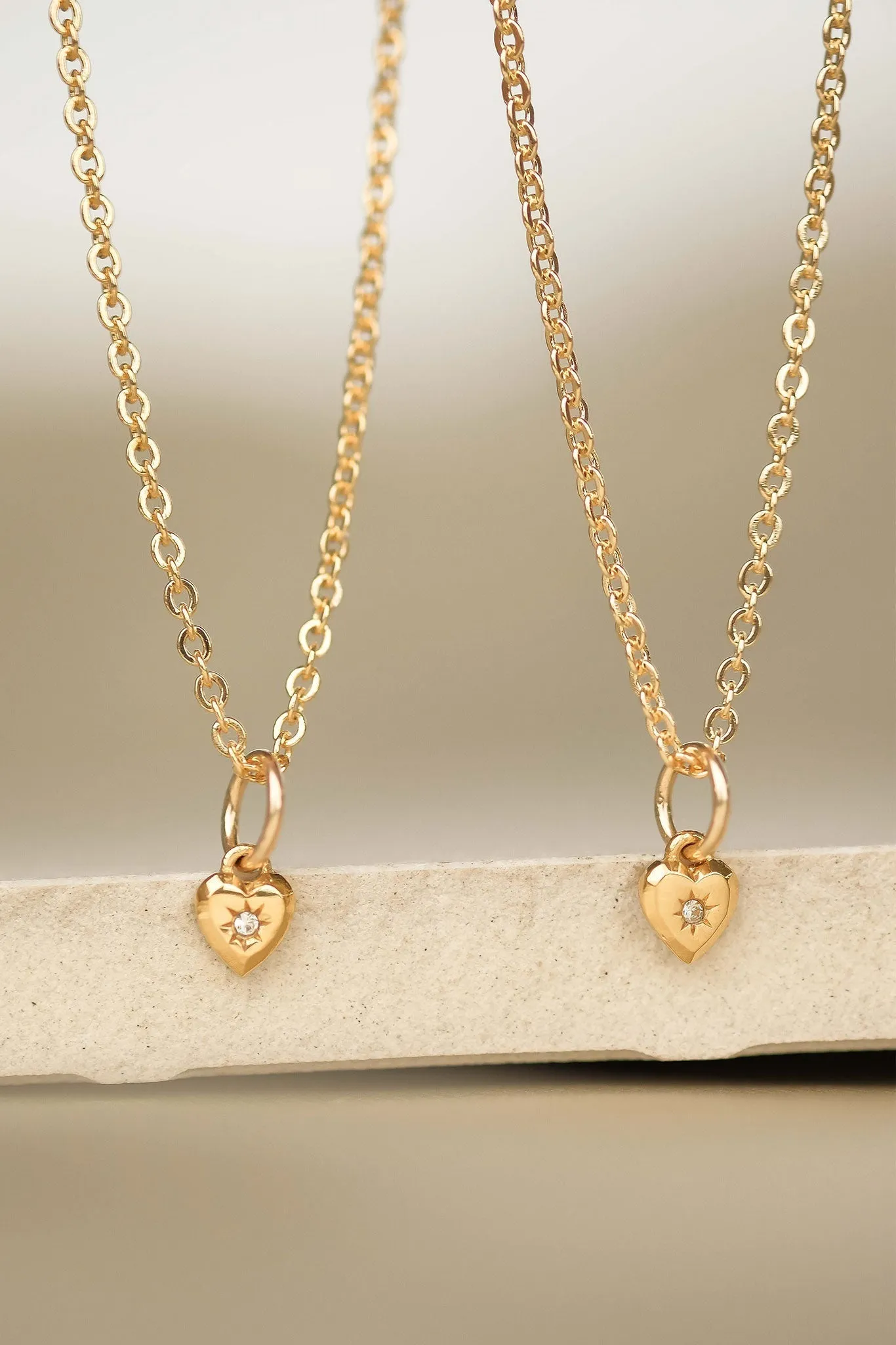 Solid Gold Mini Heart Necklace