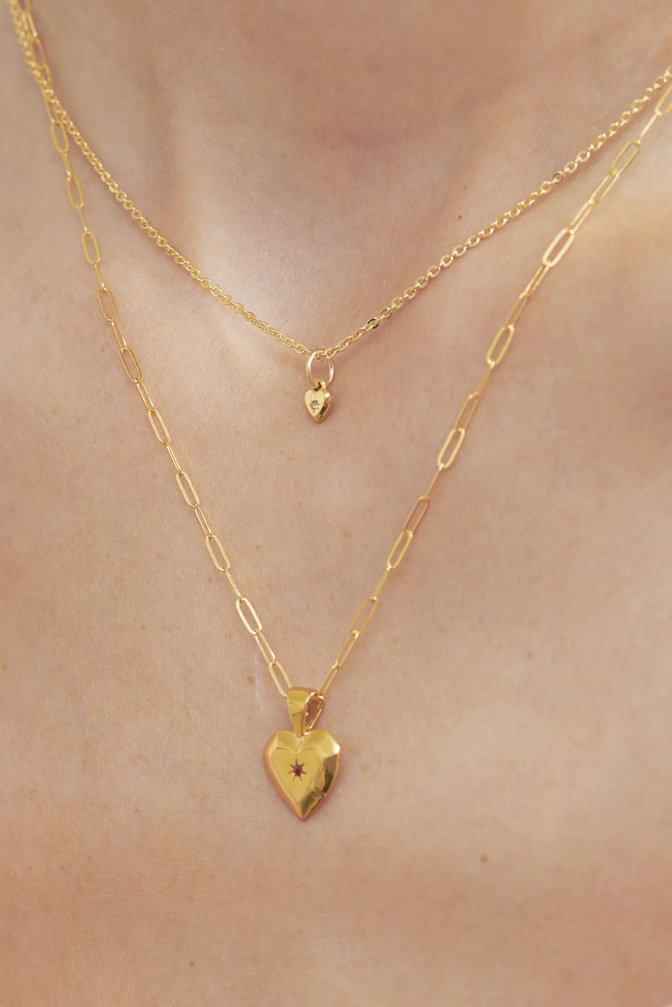 Solid Gold Mini Heart Necklace