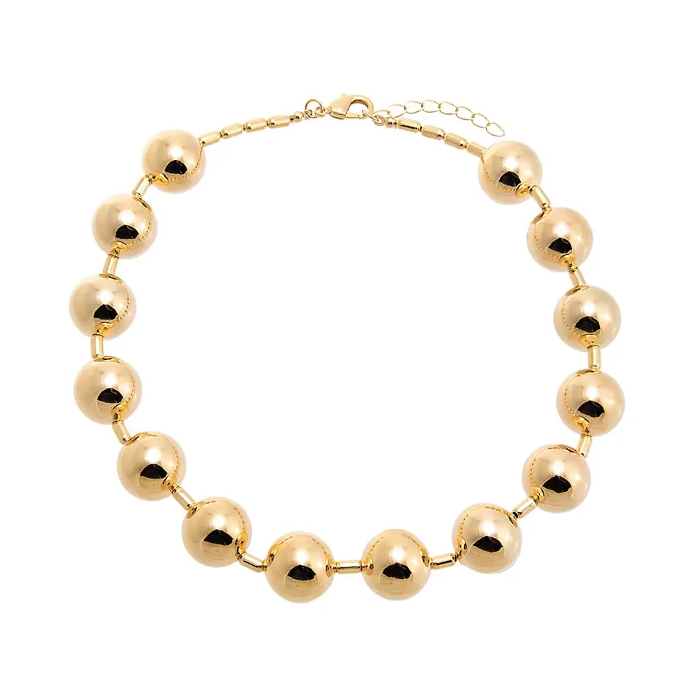 Solid Large Beaded Ball Necklace