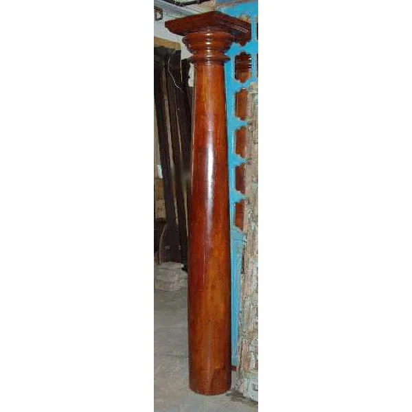 Solid Mahogany and Teak Architectural Column