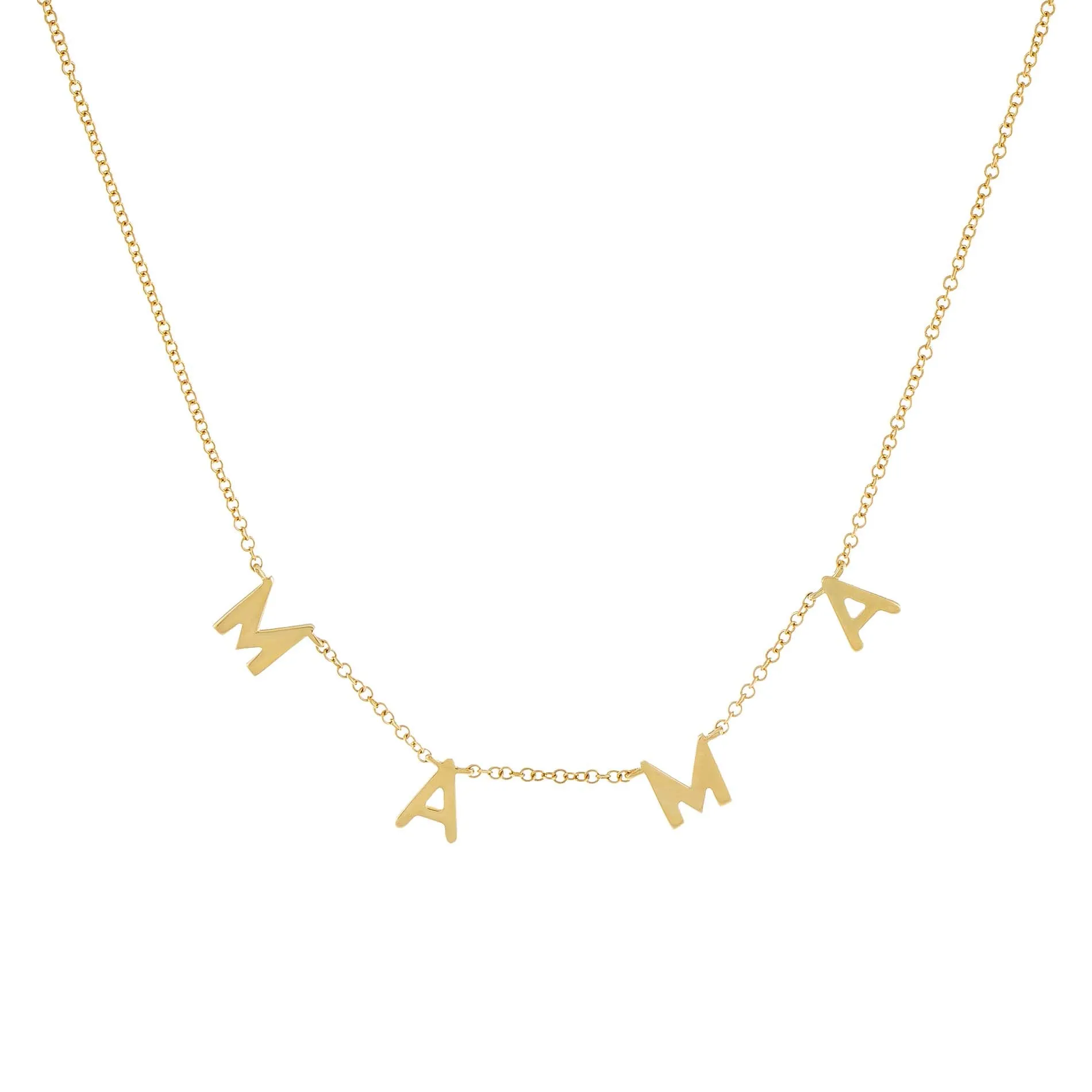 Solid Mama Necklace 14K
