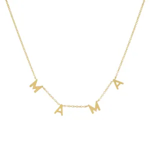 Solid Mama Necklace 14K