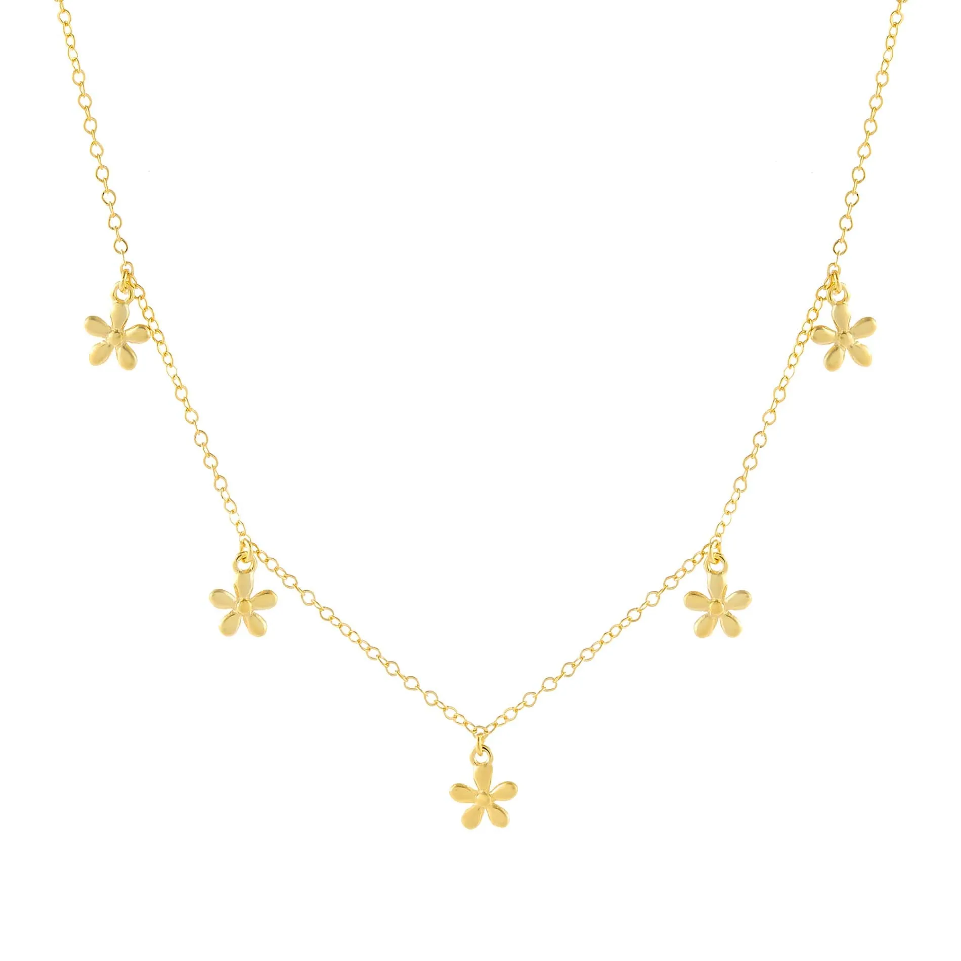 Solid Multi Flower Necklace
