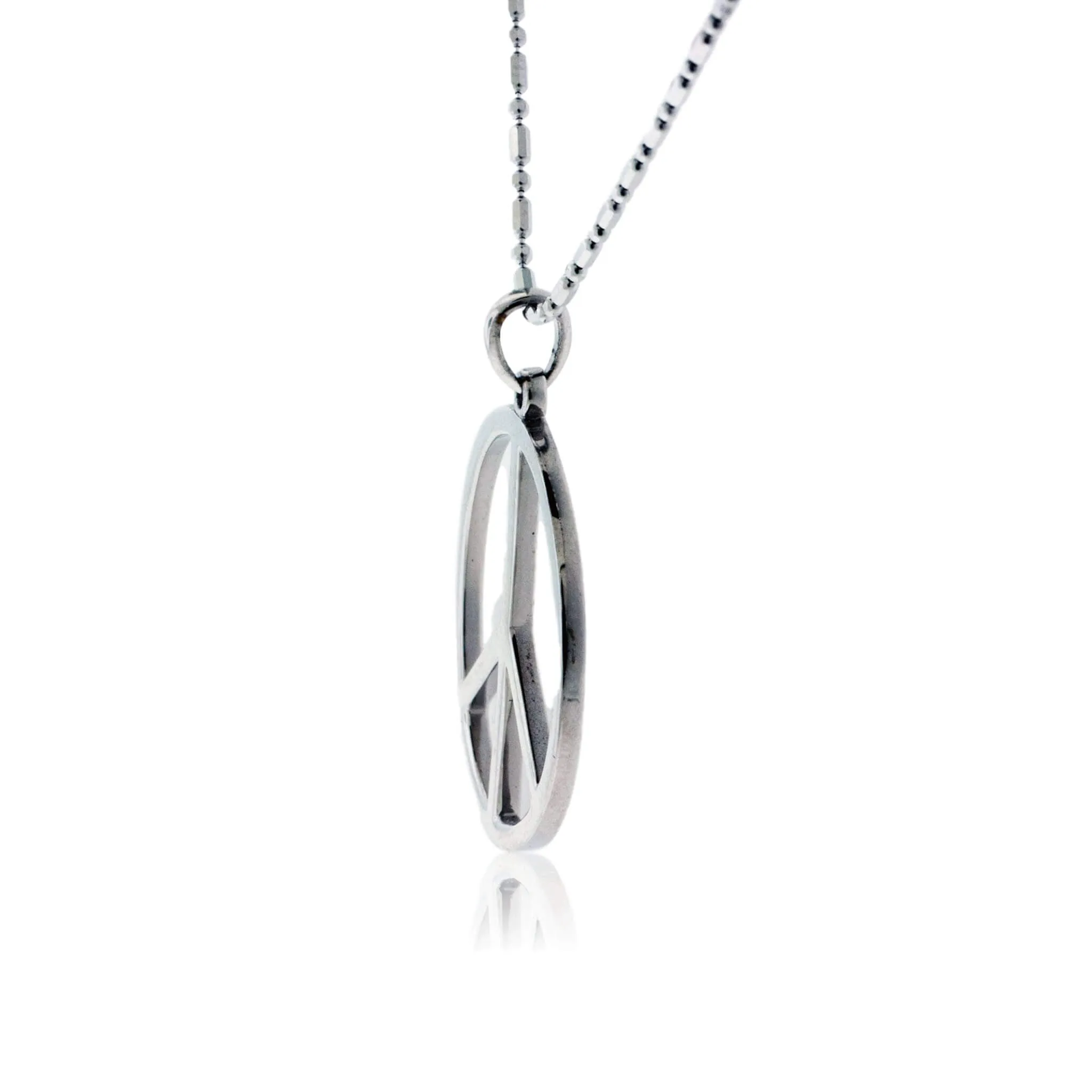 Solid Peace Sign Pendant